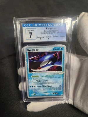 2004 Pokemon Ex Hidden Legends Kyogre 94 Holo Graded Pokémon Card CGC 7 like PSA - Image 1 of 4