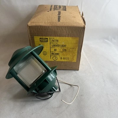 Luz de persiana verde Hubbel 120 V 40 vatios iluminación exterior incand 2V779 envío rápido Foto 1 de 4