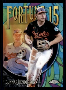 2025 Topps Chrome Fortune 15 #F15-2 Gunnar Henderson Baltimore Orioles - Picture 1 of 2
