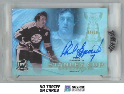 2009-10 Upper Deck The Cup Stanley Signatures Auto Phil Esposito /50 #SC-PH - Image 1 of 3