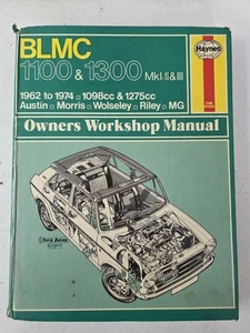 BLMC 1100 & 1300 MkI, II, III Haynes Manual 1962 to 1974 Austin Morris Riley MG - Picture 1 of 21