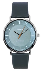 Reloj para hombre Casio estándar analógico correa de cuero esfera gris cuarzo MTP-VT04L-8E - Imagen 1 de 3