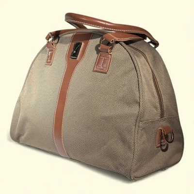 London Fog Carry-On Bag 16" Oxford Zip Fabric Tote Luggage Travel Tweed Satchel - Image 1 of 4