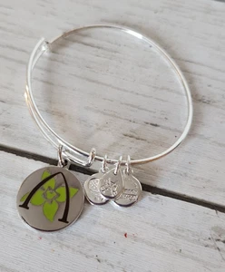 2017 Disney Alex & Ani Aulani Hawaii Silver Expandable Bracelet - Picture 1 of 4