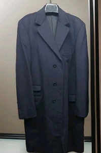NEW Vintage Gianni Versace Double Breasted Overcoat! e 54 US   Navy  Cashmere!  - Picture 1 of 14