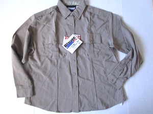 NEW 44 REGULAR BLAUER WOMENS LONG SLEEVE WOOL BLEND SHIRT 8450W SILVER TAN 44 - Picture 1 of 11