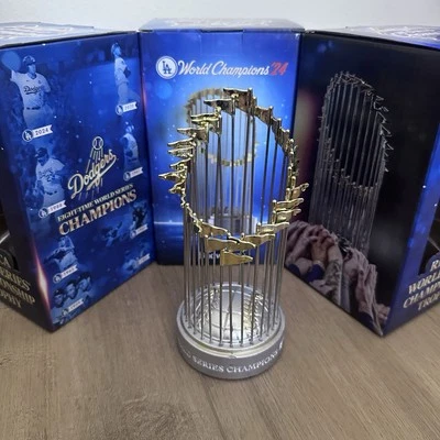 6/17/25 2024 WORLD SERIES REPLICA TROPHY SGA BOBBLEHEAD 2025 LOS ANGELES DODGERS - Image 1 of 4