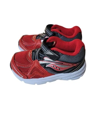 Новый без ЯРЛЫКОВ Saucony езды ребенка ясельного возраста теннисные туфли размер 4 красный черный кроссовки - Изображение 1 из 4