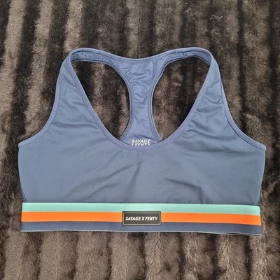 Sujetador deportivo de bajo impacto Savage X Fenty Lineup para mujer M 8-10 azul baya Foto 1 de 4