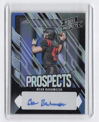 Leaf Heroes & Prospects 2024 #AP-BB1 Bear Bachmeier Prospect automático azul #/49 Foto 1 de 2