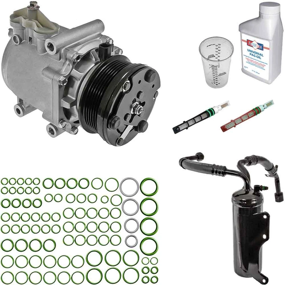 Omega AC Compressor w/ A/C Repair Kit For Ford Econoline Club Wagon E-150 - Изображение 1 из 1