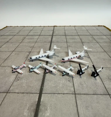 für Herpa 1:500 8x General Aviation Airplanes Cessna Piper  Helicopter GSE - Bild 1 von 4