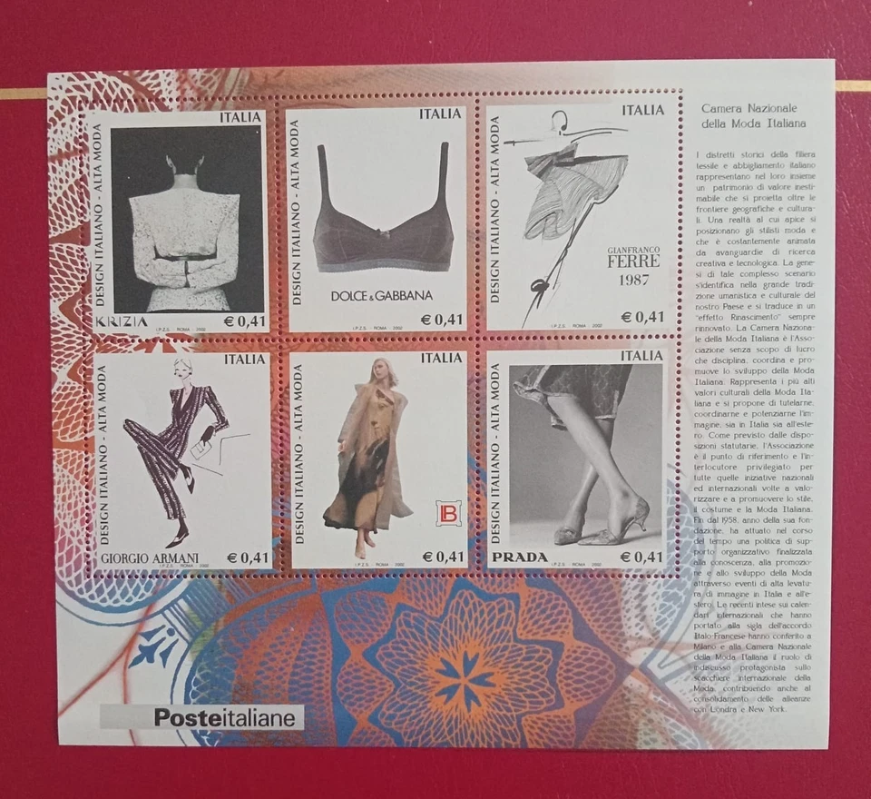 Francobolli Italiani Repubblica NUOVI, 2002 Design italiano 3° serie - Immagine 1 di 1