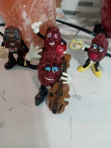 Vintage 80's Lot Of 4 California Raisins 3" PVC Figures By Applause - Picture 1 of 12