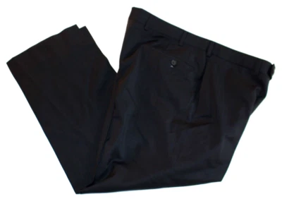 Pantalones de lujo Isaia Napoli AquaSpider de lana negros 5 bolsillos frente plano 36 x 27+ Foto 1 de 4