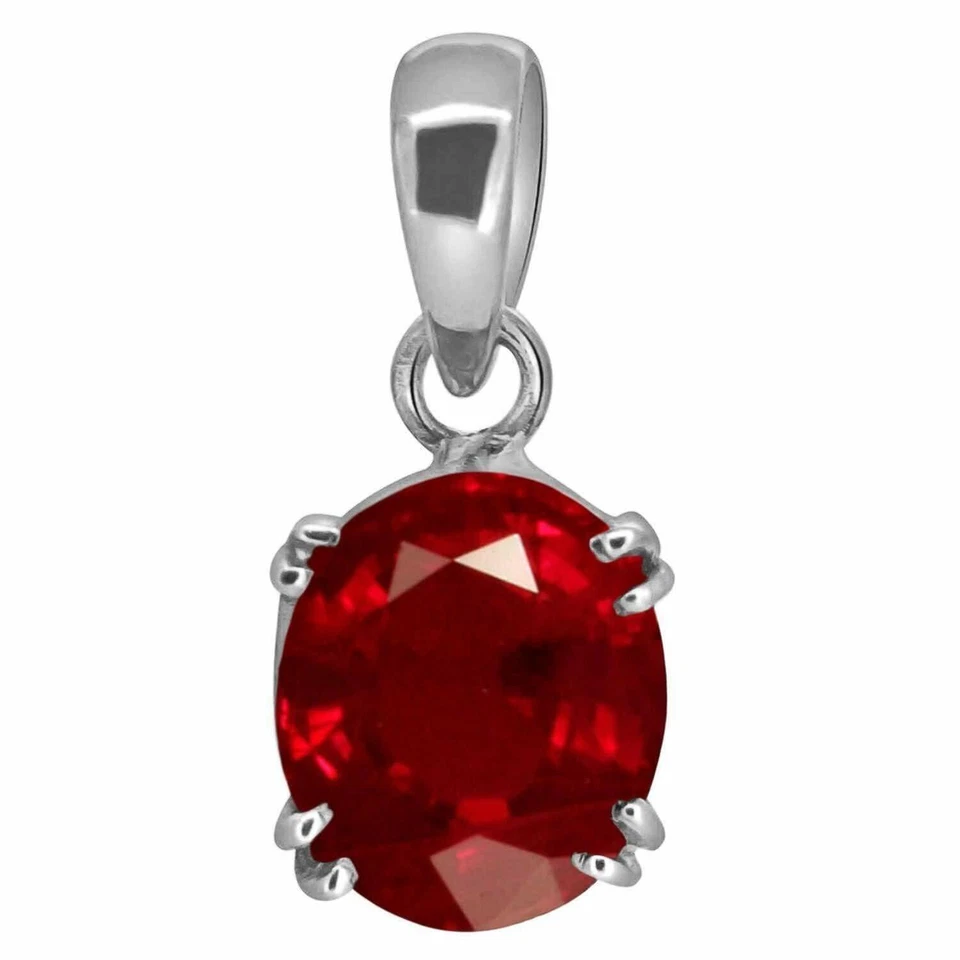 Deluxe Quality Natural 15.25 Ratti 14.23 Carat Natural Ruby Manik Ashtadhatu Sil - Image 1 of 2