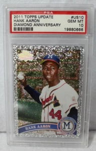 2011 Topps Update Hank Aaron Diamond Anniv PSA 10 #US10 Milwaukee Braves SP - Bild 1 von 2