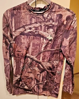 Russell Dri-Power 360 Mossy Oak Break Up Camo Long Sleeve Shirt SIZE S/CH 34-36 - Image 1 of 4
