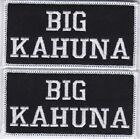 2 BIG KAHUNA SEW/IRON PATCH EMBROIDERED BADGE HAWAII BURGER SURF BIKER UNIFORM