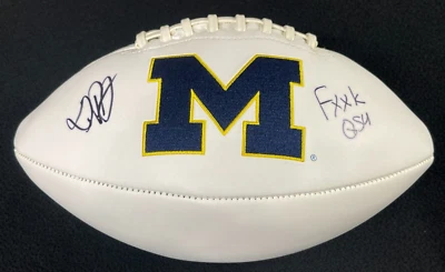 Donovan Peoples-Jones Signed "F**k OSU" Michigan Wolverines Football JSA COA - Image 1 of 4