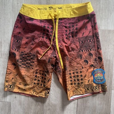 RVCA Christian Fletcher Board Shorts Talla 28 Bañador Surf Multicolor 9” Foto 1 de 4