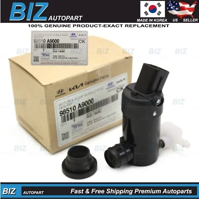 GENUINE Washer Pump w/ Grommet for 15-21 Kia Sedona 16-20 Sorento 98510-A9000 - Imagem 1 de 4