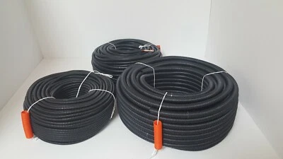 Tear de fio dividido mexicano conduíte poli PRETO ALTA TEMPERATURA.    1/4", 3/8", 1/2", 1" - Imagem 1 de 4