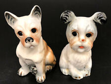 Vintage Dog Bulldog, Terrier Fine Bone China Dog Figurines Terrier Shitzu 