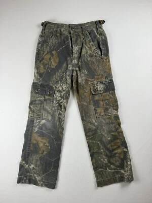 Calça camuflada reta masculina Mossy Oak juvenil pequena RealTree Y2K - Imagem 1 de 4