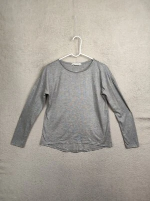 H M Girls Top 12-14Y Gray Cotton Blend Long Sleeve Crew Neck Casual Fit Shirt - Image 1 of 4