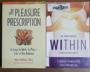 2 books lot Love Health Life Within & The Pleasure Prescription balance harmony - Imagen 1 de 4