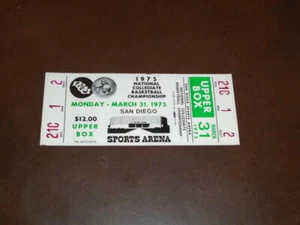 1975 NCAA CHAMPIONSHIP BASKETBALL FINALS FULL TICKET WOODEN'S LAST GAME FAST NEUWERTIG - Bild 1 von 2