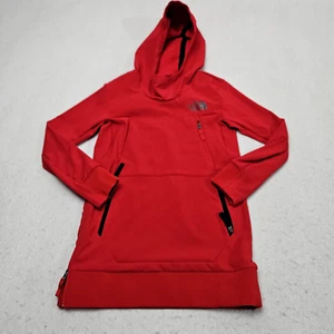 The North Face Tech Hoodie Kids' Small (7-8) Red Tekno Soft Shell Jacket Logo - Picture 1 of 7
