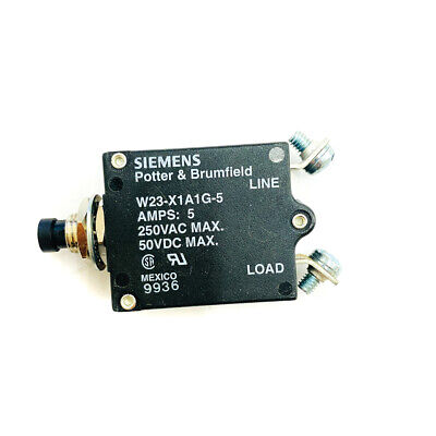 Siemens W23-X1A1G-5 Potter & Brumfield W23-31 Thermal Circuit Breaker 5 Amps • 39.66£