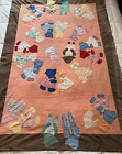 Vintage Sunbonnet Sue & Overall Andy 2 Sided Coverlet 68" x 45"