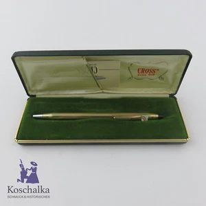 Penna a sfera CROSS dorata con custodia e descrizione (EK5) - Foto 1 di 8