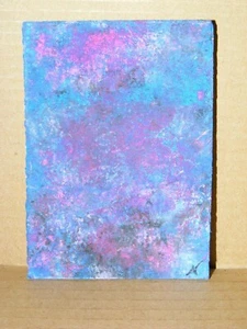 ACEO Original Art Trading Card Acrylic Abstract Painting by NuoVo (#29) - Picture 1 of 2