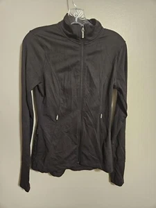 Victoria Secret Sport VSX Full Zip Sweatshirt Zip Pockets Thumb Holes Black XS - Picture 1 of 8