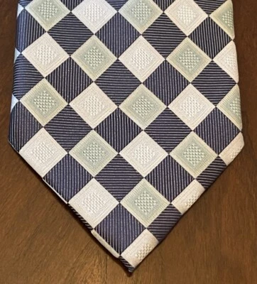 Corbata para el cuello David Taylor azul verde hecha a mano 100 % poliéster para hombre hecha en China Foto 1 de 4