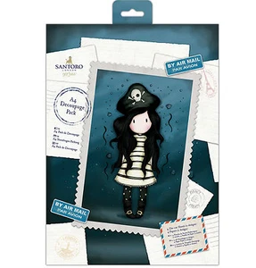 Docrafts A4 decoupage Gorjuss decoupage fogli carta collezione postale pirateria - Foto 1 di 1