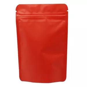 Pellicola in mylar rosso opaco richiudibile stand up per sacchetti in alluminio puro cerniera - Foto 1 di 5