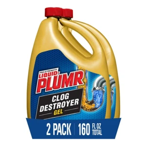 Drain Cleaner Liquid Full Clog Destroyer Pro Strength PipeGuard 80 oz. 2 Pack - Picture 1 of 8