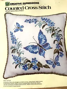 Vintage "Creative Expressions Butterflies Pillow cover"  14"x14" CCS  Beautiful! - Picture 1 of 4