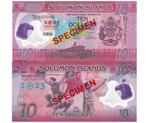 Solomon Islands 10 Dollars ND 2023 P 39 Commemorative polymer Specimen UNC - Picture 1 of 3