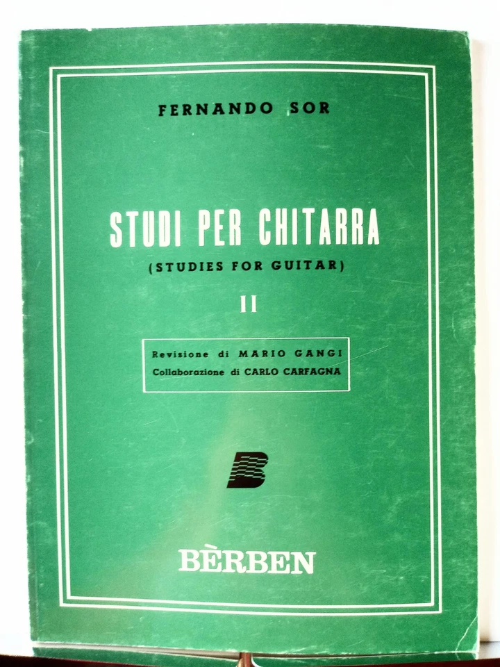 SOR 2 Studi per chitarra Spartito Metodo Vol. 2 (Gangi - Carfagna) Berben Nuovo - Immagine 1 di 1