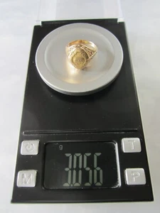 RARE BEAUTIFUL ANTIQUE 1929 10K SOLID GOLD INDIAN CHIEF SCHOOL CLASS RING 3g Sz5 - Picture 1 of 21