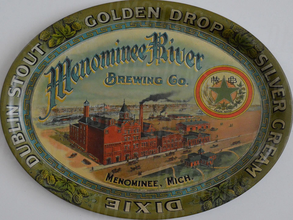 Vintage Menominee River Beer Ad Reproduction Metal Sign FREE SHIPPING Bar Decor - Image 1 of 1