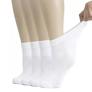 Hugh Ugoli Women's Cotton Diabetic Ankle Socks Wide Thin Loose Fit and Stretc... - Picture 1 of 8