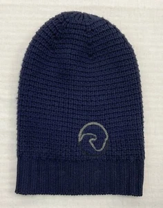 ARMANI JEANS VINTAGE 90s Beanie Wool Knitted Hat Made in Italy Cap Navy, Size II - Picture 1 of 10