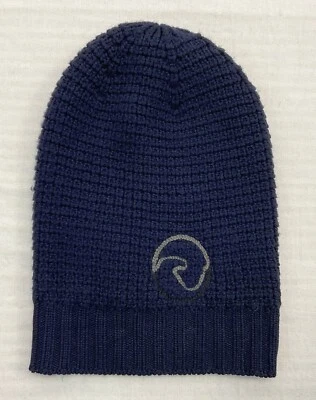ARMANI джинсы винтажный 90-х Beanie шерсти вязаная шляпа сделано в Италии крышка темно-синий, размер II - Изображение 1 из 4